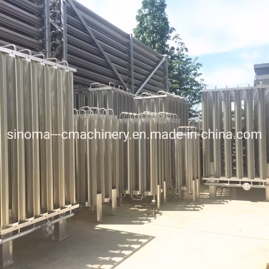 強制ドラフト周囲空気気化器極低温工業用ガス充填ステーション水浴気化器